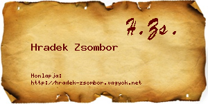 Hradek Zsombor névjegykártya